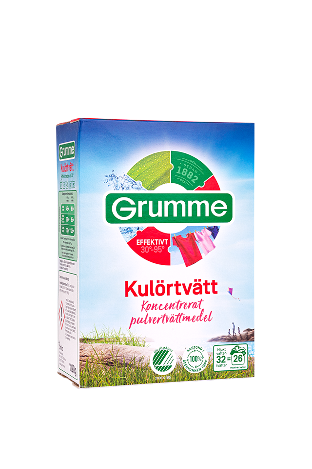 Grumme Tvättmedel Pulver Kulör
