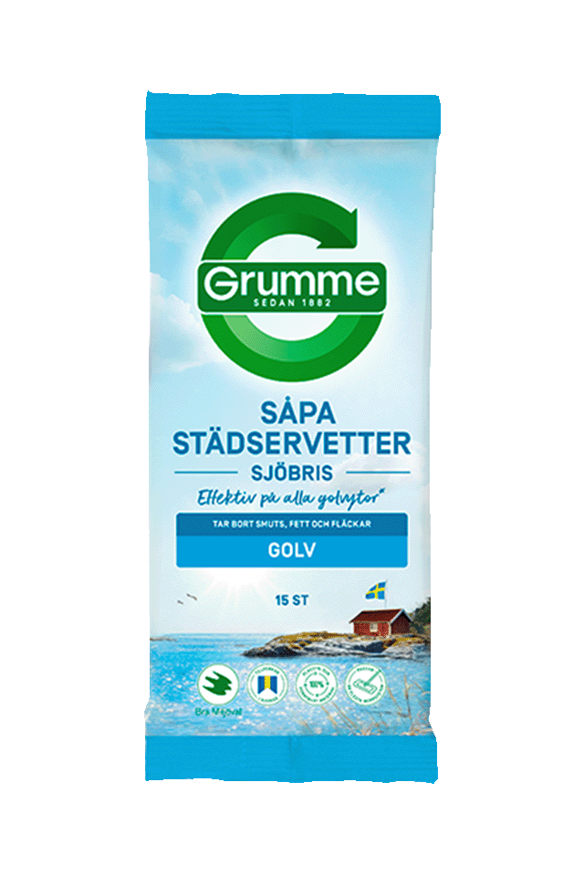 Grumme städservetter såpa golv