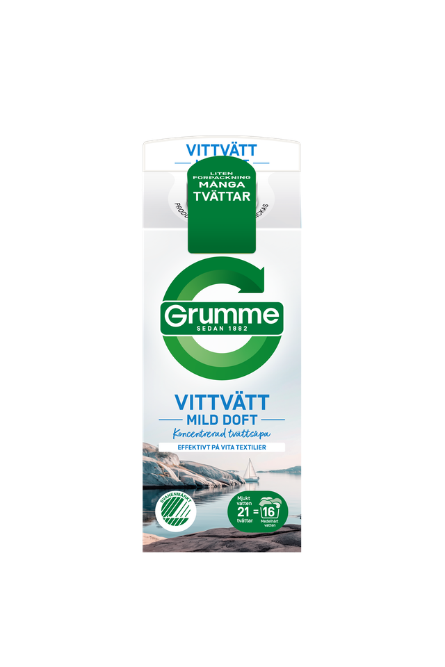 Grumme tvättmedel vittvätt